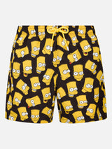 Man mid-length Gustavia swim-shorts with Bart Simpson print | THE SIMPSONS SPECIAL EDITION