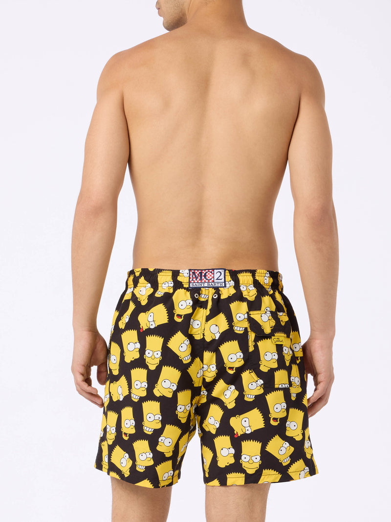 Mittellange Gustavia-Badeshorts für Herren mit Bart-Simpson-Aufdruck | DIE SIMPSONS-SONDERAUSGABE