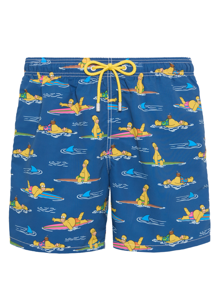 Mid-length Gustavia swim-shorts with Homer Simpson print |SIMPSON SPECIAL EDITION - MC2 Saint Barth