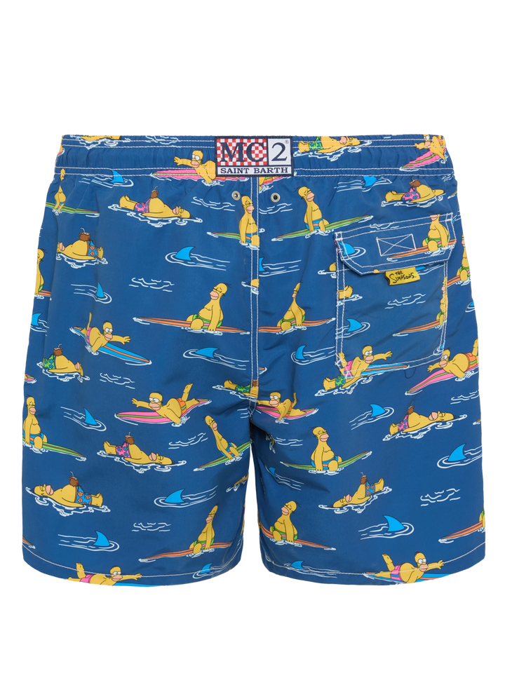 Mid-length Gustavia swim-shorts with Homer Simpson print |SIMPSON SPECIAL EDITION - MC2 Saint Barth