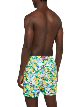 Costume mare lunghezza media Gustavia con stampa gin e limoni