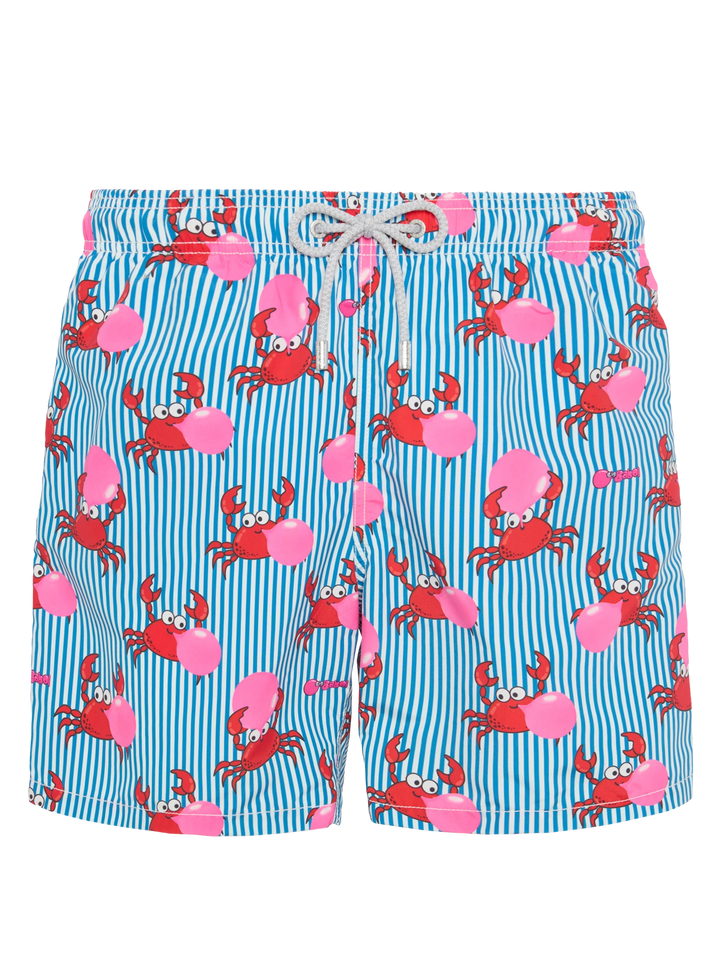 Mid-length Gustavia swim-shorts with Big Babol crab print | BIG BABOL SPECIAL EDITION - MC2 Saint Barth