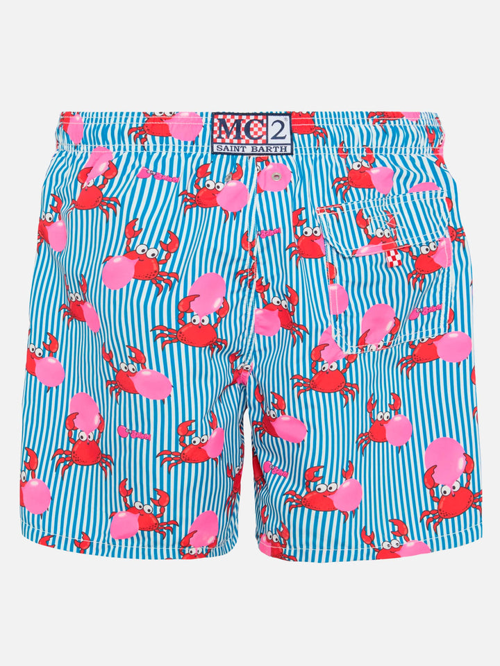 Mittellange Gustavia Badeshorts mit Big Babol Krabben-Print | BIG BABOL SPECIAL EDITION
