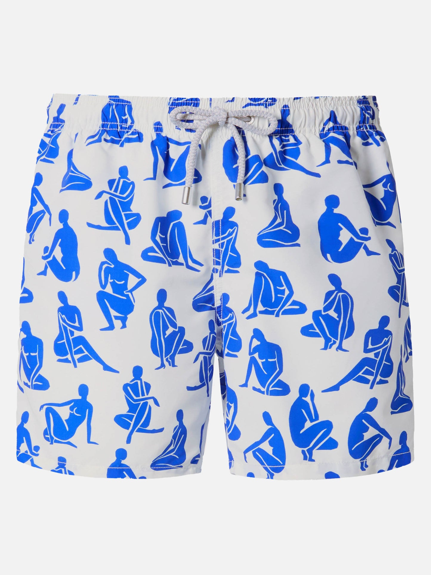 Mid-length Gustavia swim-shorts with tattoo print