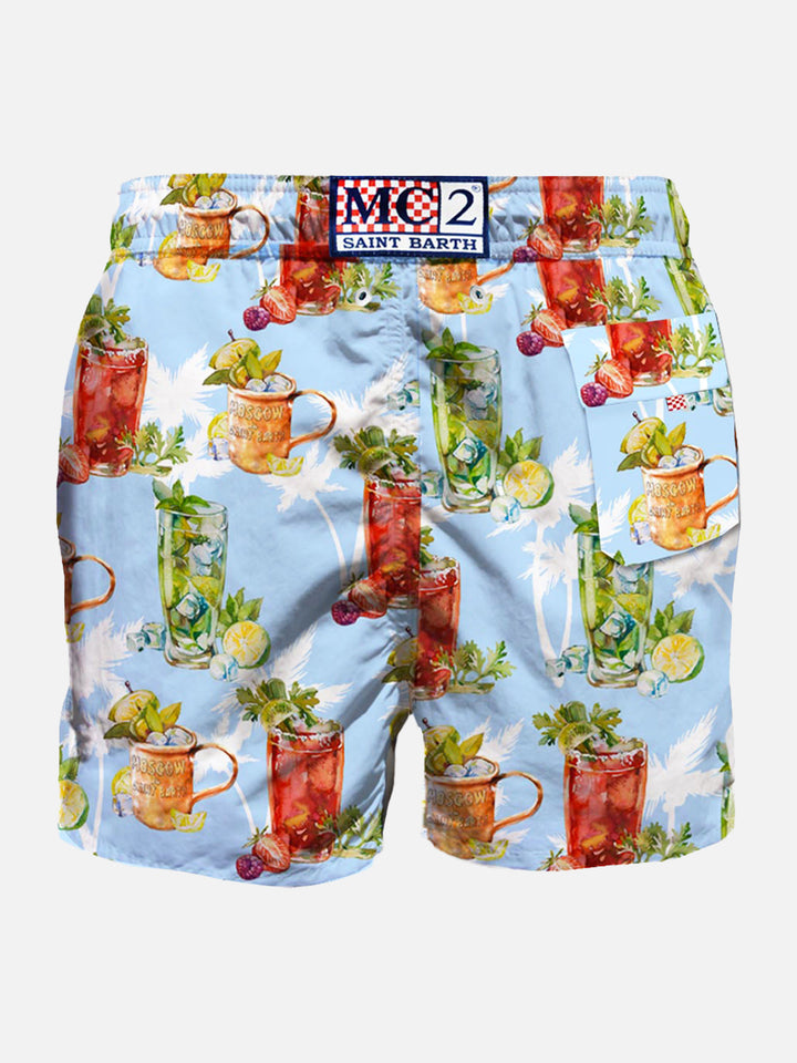 Drink mix mid-lentgth swim shorts