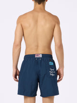 Man mid-length Gustavia swim shorts with Portofino Gin embroidery | PORTOFINO GIN SPECIAL EDITION