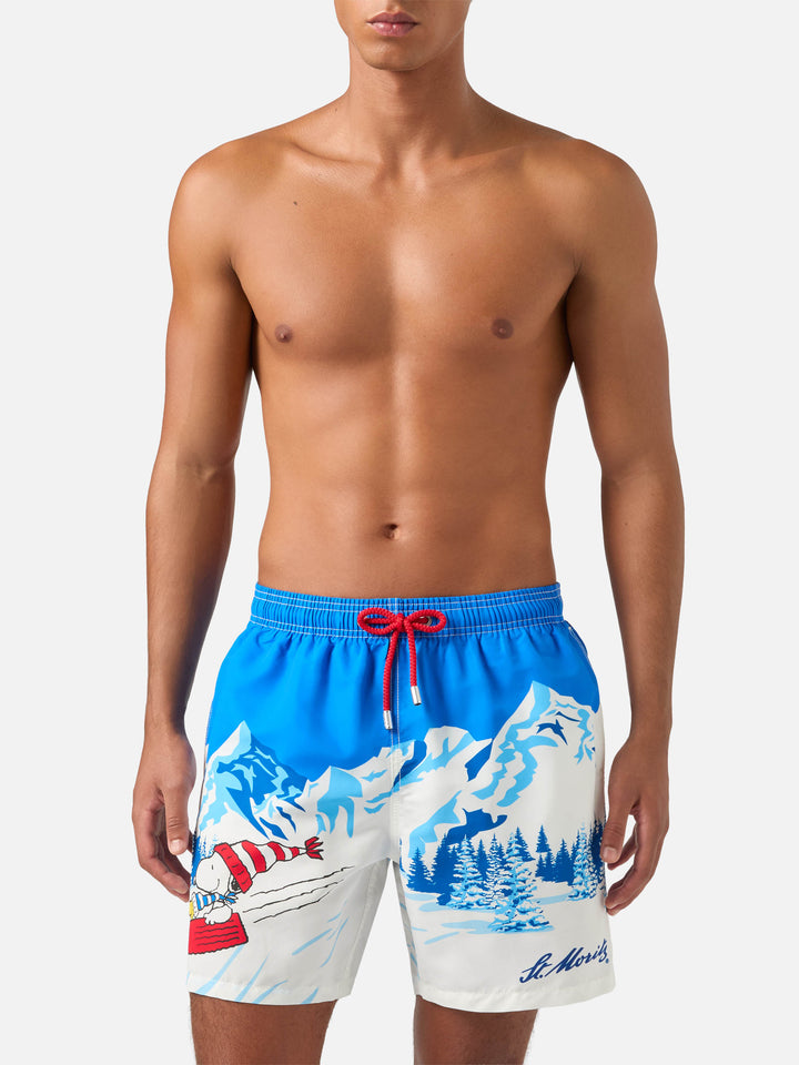 Leichte blue Gustavia Badeshorts mit Snoopy-Print | Special edition 