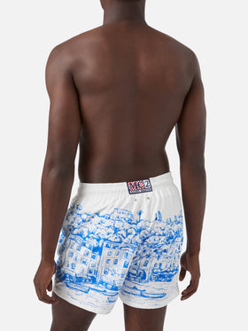 Gustavia white Portofino placed print swim shorts