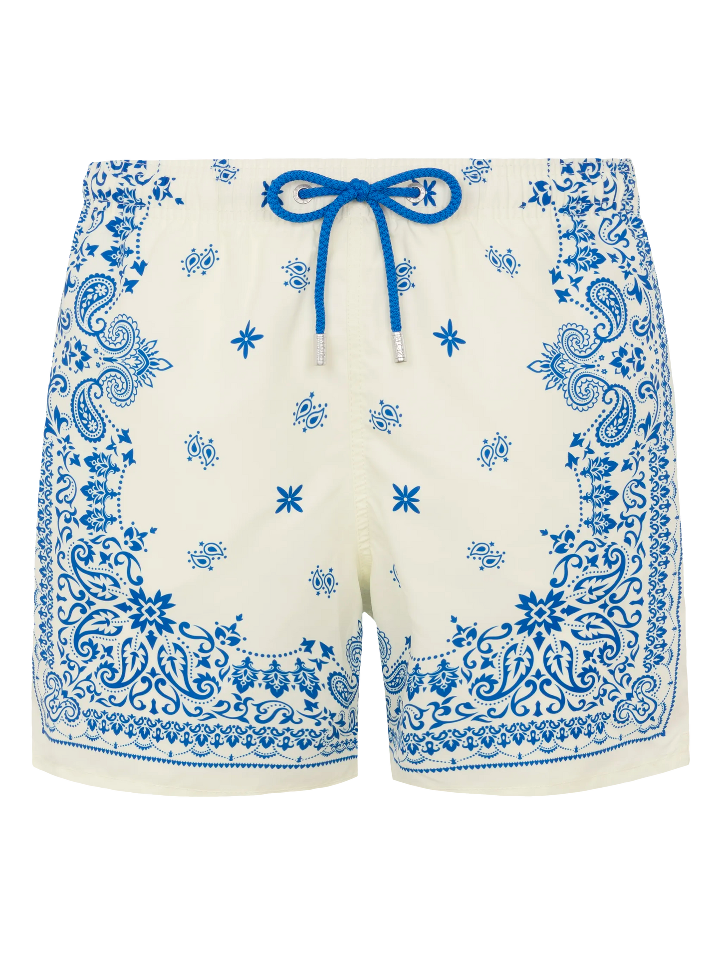 Mittellange Badeshorts Gustavia mit platziertem Bandanna-Print