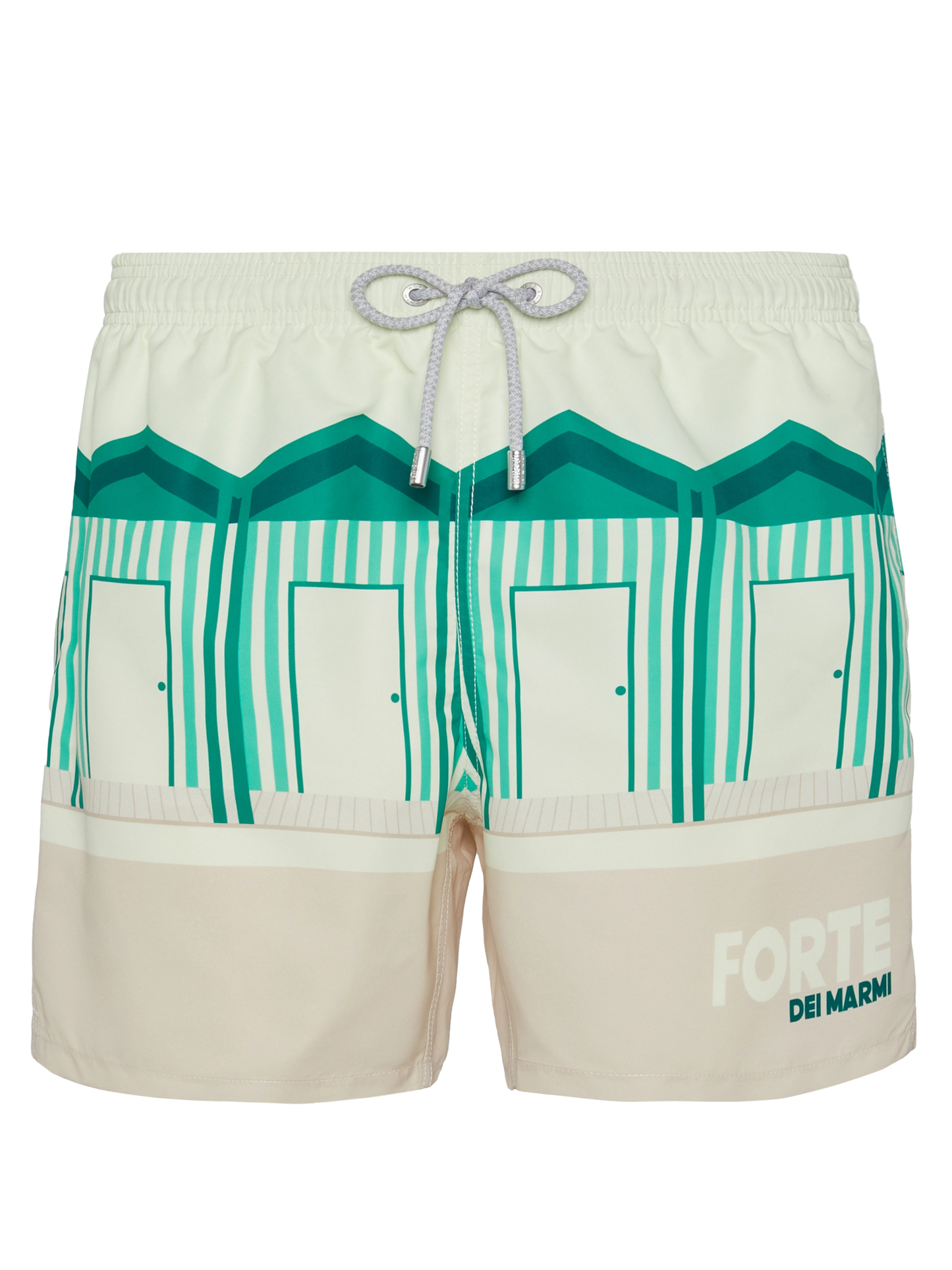 Costume mare lunghezza media Gustavia con stampa cartolina Forte dei Marmi