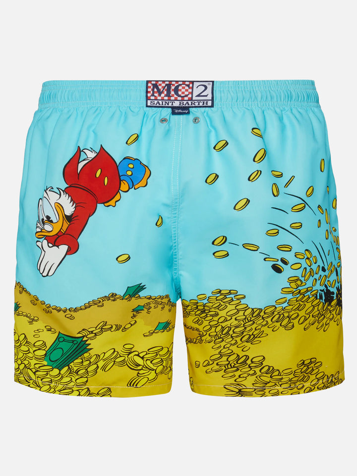 Mid-length Gustavia swim-shorts with Scrooge placed print| DISNEY® SPECIAL EDITION