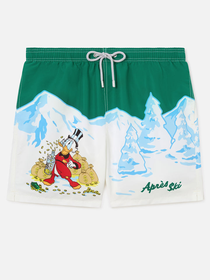 Green Gustavia swim shorts with Scrooge McDuck print | Special edition