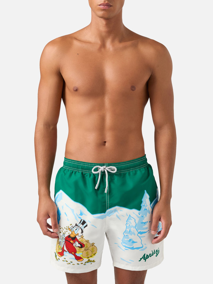 Grüne Gustavia Badeshorts mit Scrooge McDuck-Print | Special edition 