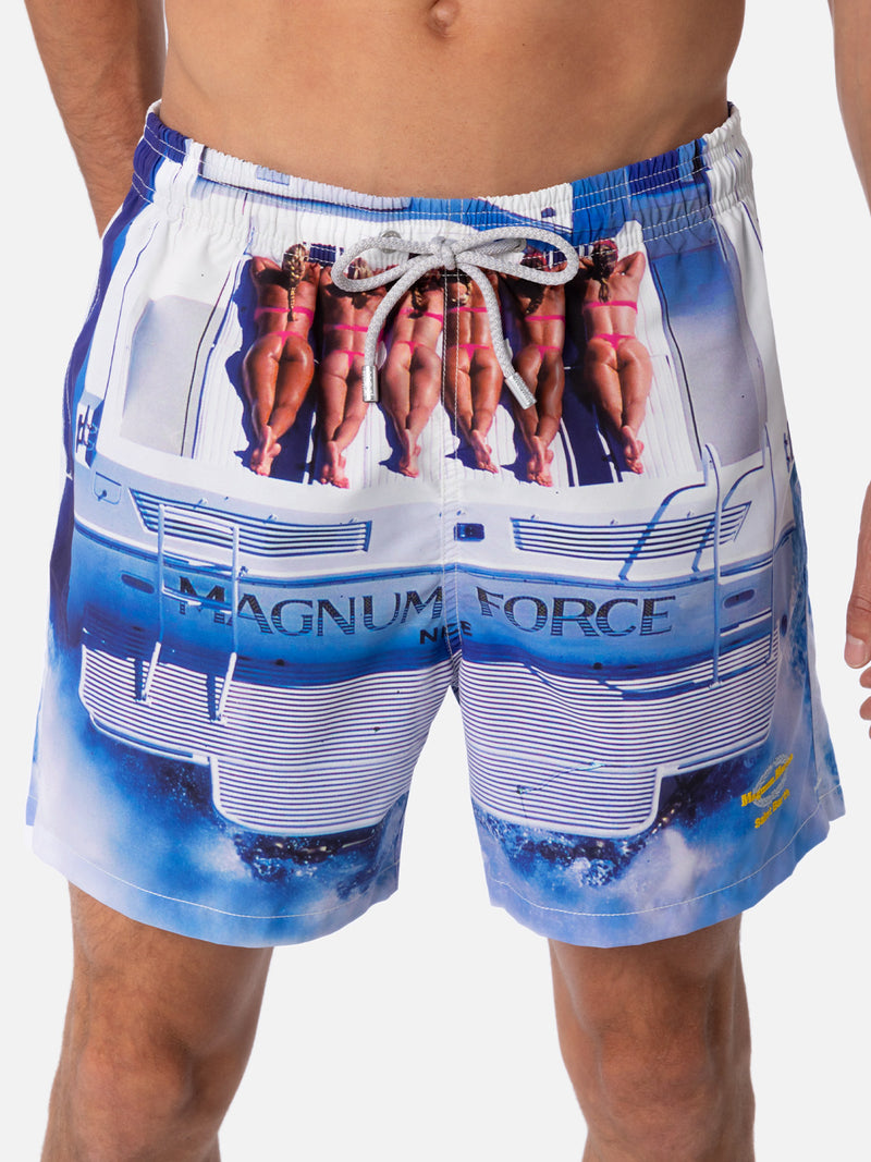 Mittellange Gustavia-Badeshorts für Herren mit aufgedruckten Marvel-Figuren| MAGNUM MARINE SONDEREDITION