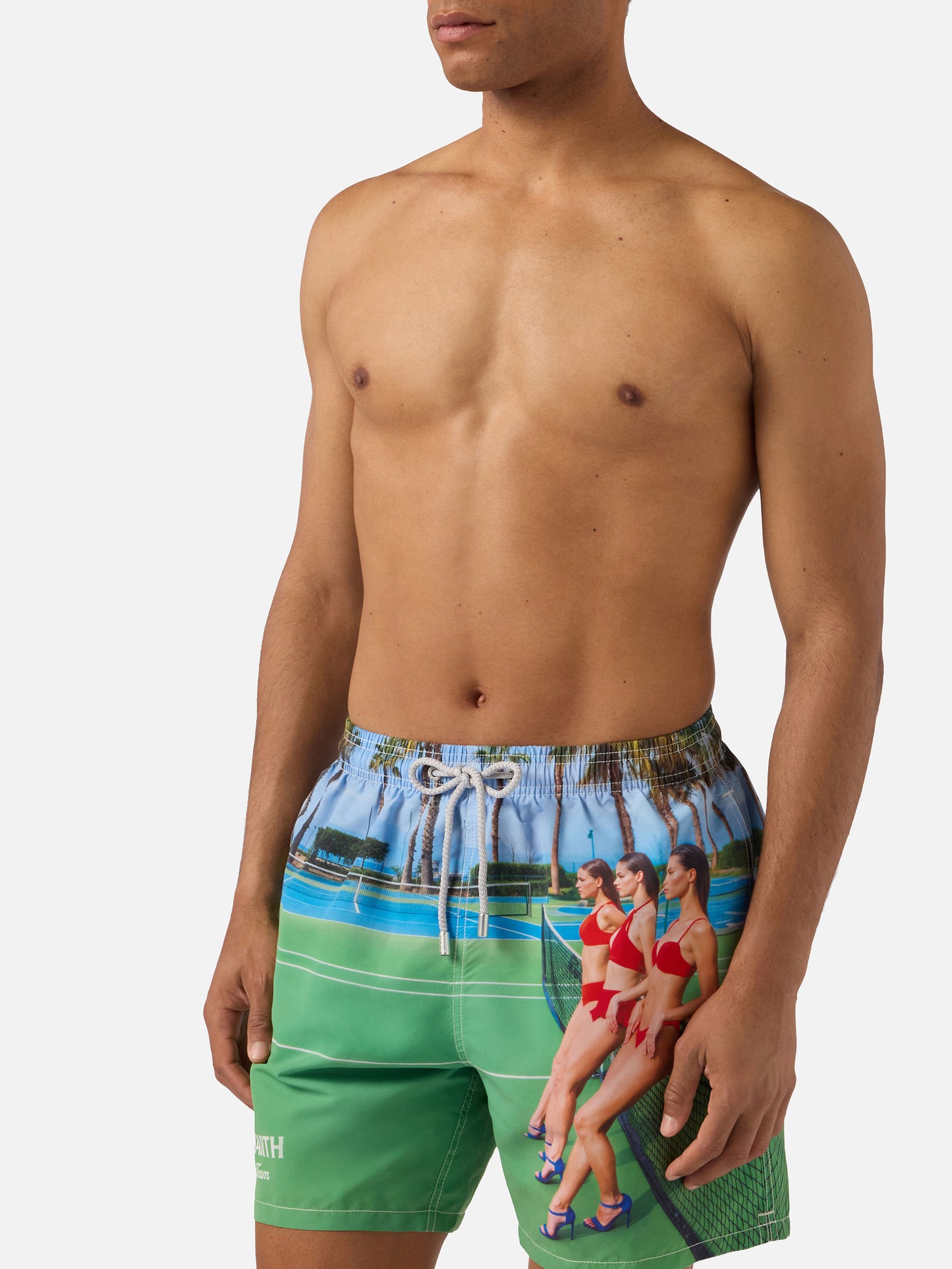 Costume mare Gustavia con stampa St. Barth Tennis | Special Edition