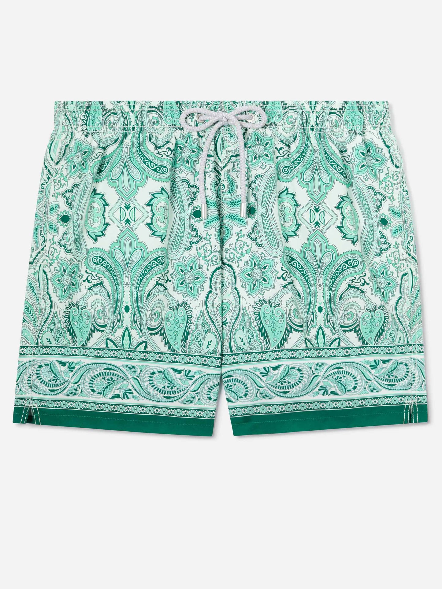 Costume mare Gustavia con stampa paisley verde