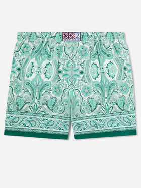 Costume mare Gustavia con stampa paisley verde
