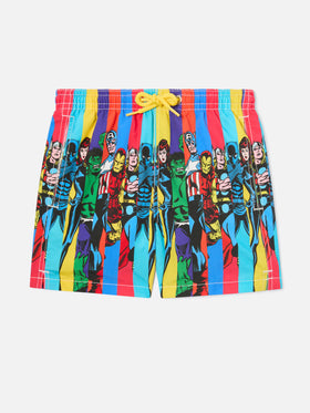 Short de bain garçon mi-long Haiti avec imprimé placé de super-héros Marvel | MARVEL SPECIAL EDITION 
