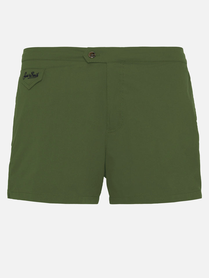 Costume mare Harrys verde militare a taglio aderente