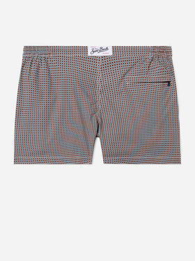 Harrys swim shorts with geometric print in brown