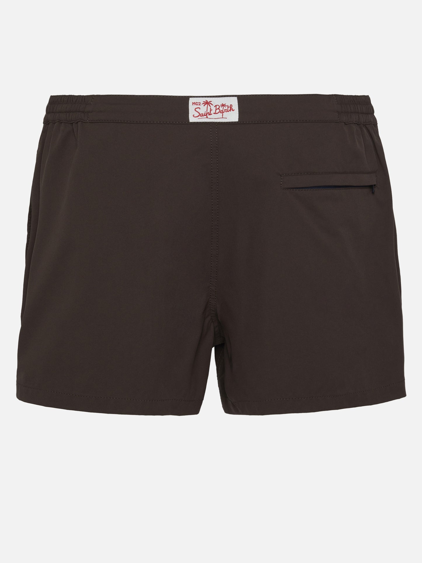 Harrys – Figurbetonte Badeshorts in Kamelbraun