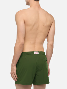 Costume mare Harrys verde militare a taglio aderente