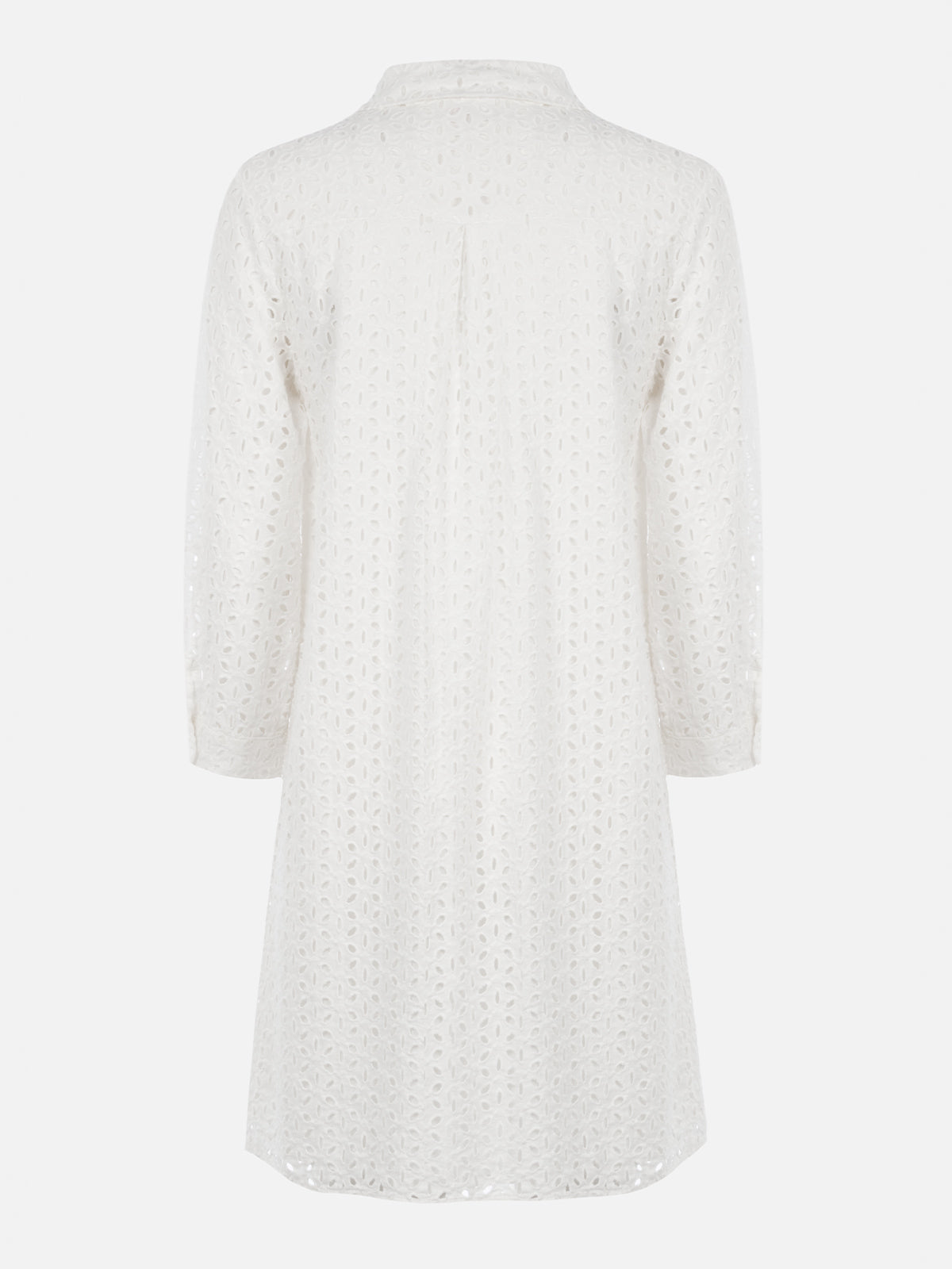 Woman white Sangallo shirt mini dress