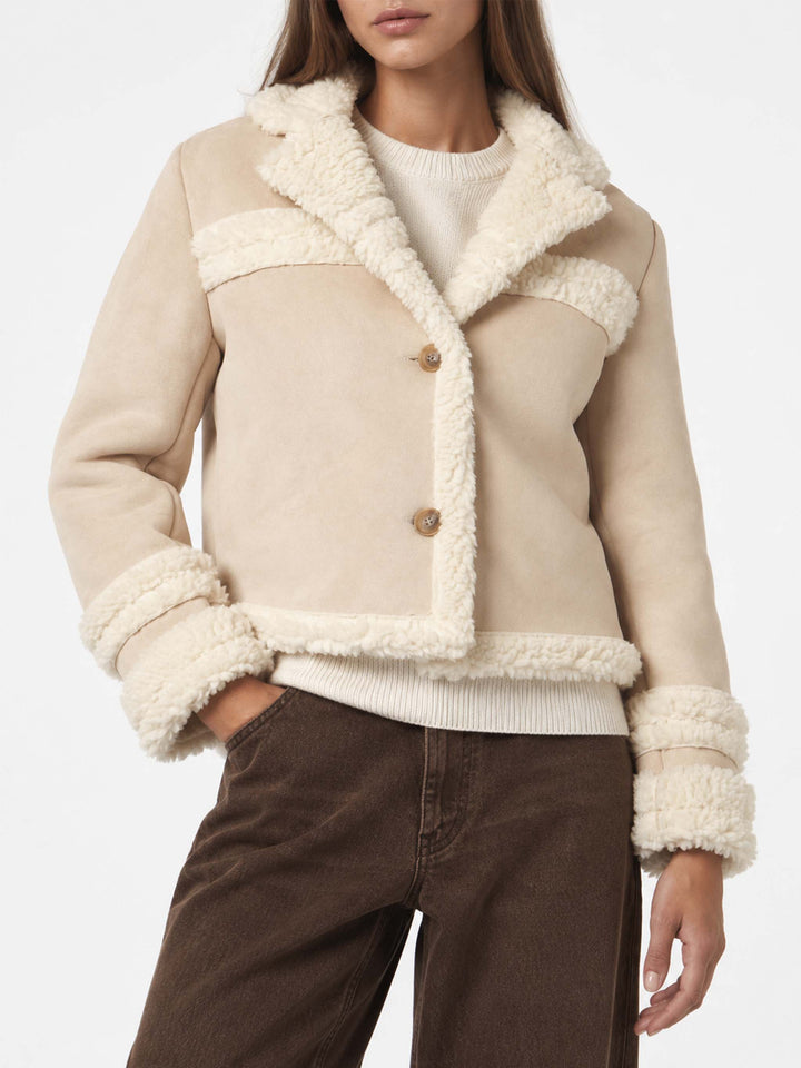 Veste Hella beige effet shearling 