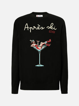 Maglione in misto cashmere Heron con ricamo Apres Ski Lover