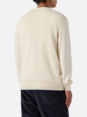 Maglione Heron bianco con jacquard Zio Paperone | DISNEY SPECIAL EDITION