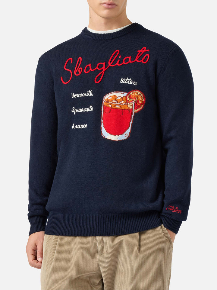 Maglione in  misto cashmere Heron con ricamo Sbagliato