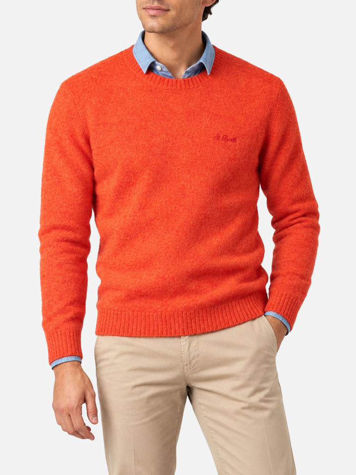 Pull en laine stretch orange Heron 