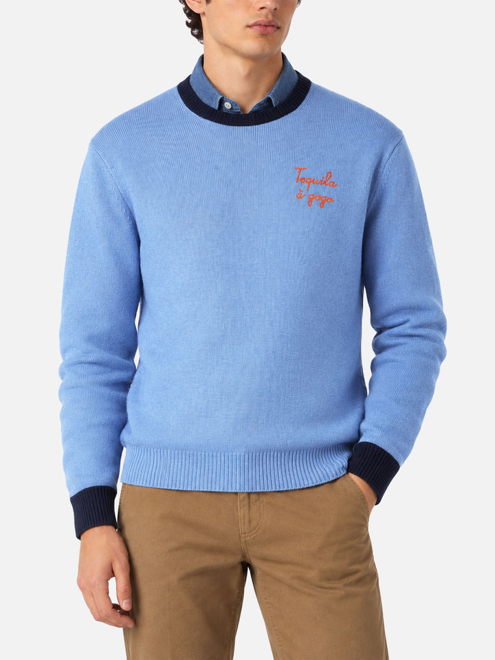 Crewneck-Pullover mit „Tequila à gogo“-Stickerei 