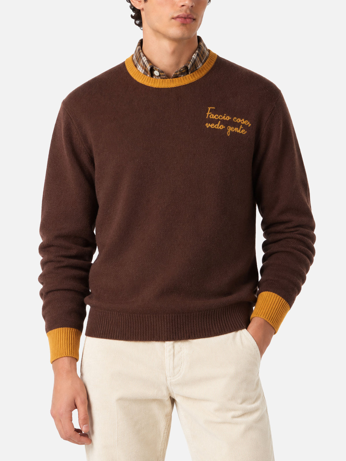 Suéter bordado Heron Faccio cose, vedo gente 