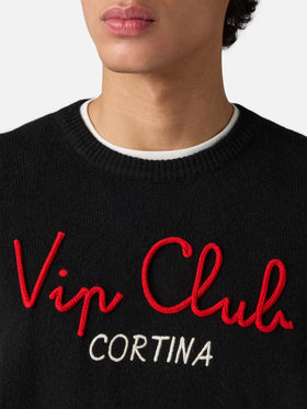 Maglione girocollo Heron con ricamo Vip Club Cortina | VIP CLUB CORTINA SPECIAL EDITION
