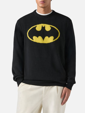 Schwarzer Heron-Pullover mit Rundhalsausschnitt und Batman-Stickerei | BATMAN SPECIAL EDITION