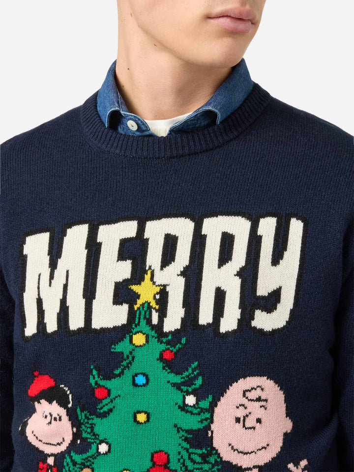 Heron sweater with Peanuts holiday-theme jacquard | PEANUTS SPECIAL EDITION