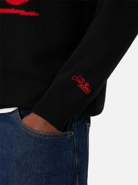 Jersey de punto con cuello redondo Black Heron con intarsia Sei Un Mito | Special edition 