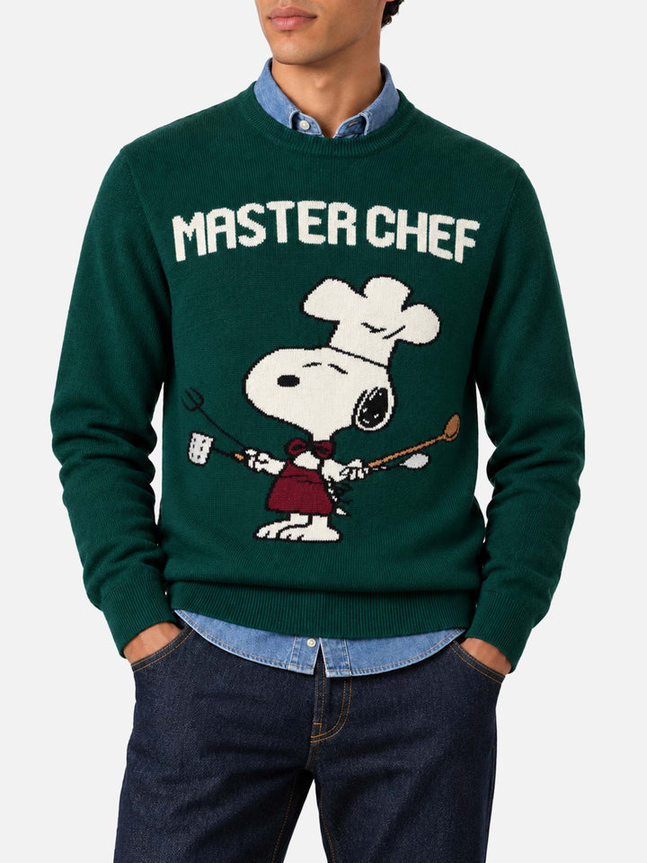 Pull col rond Heron avec jacquard Snoopy master chef | SNOOPY PEANUTS SPECIAL EDITION 