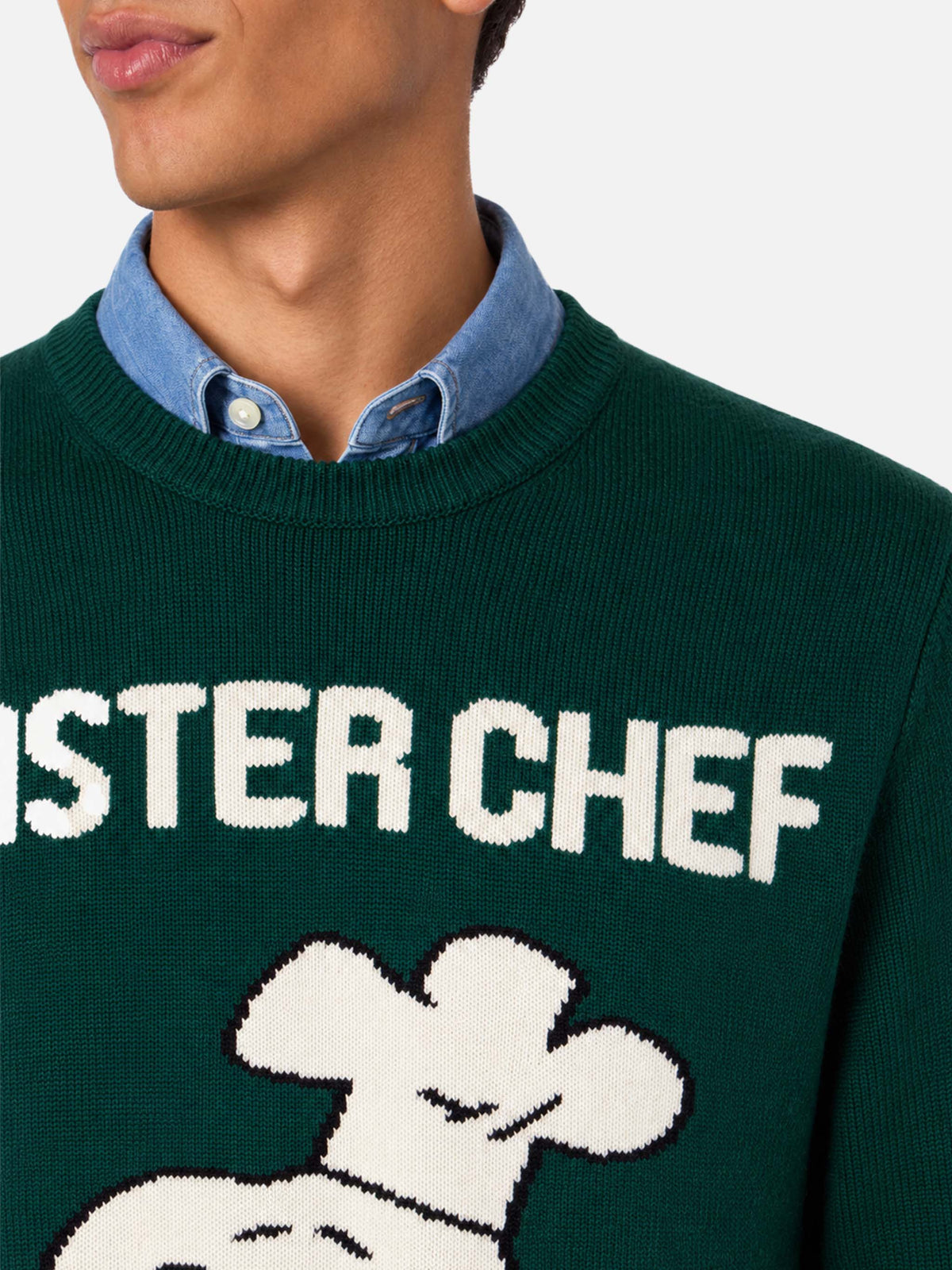 Rundhalspullover Heron mit Snoopy-Master-Chef-Jacquard | SNOOPY PEANUTS SPECIAL EDITION 