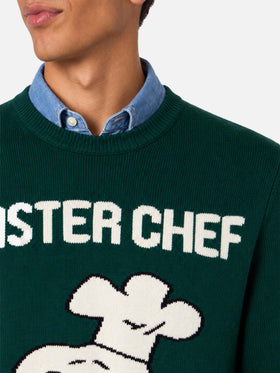 Rundhalspullover Heron mit Snoopy-Master-Chef-Jacquard | SNOOPY PEANUTS SPECIAL EDITION 