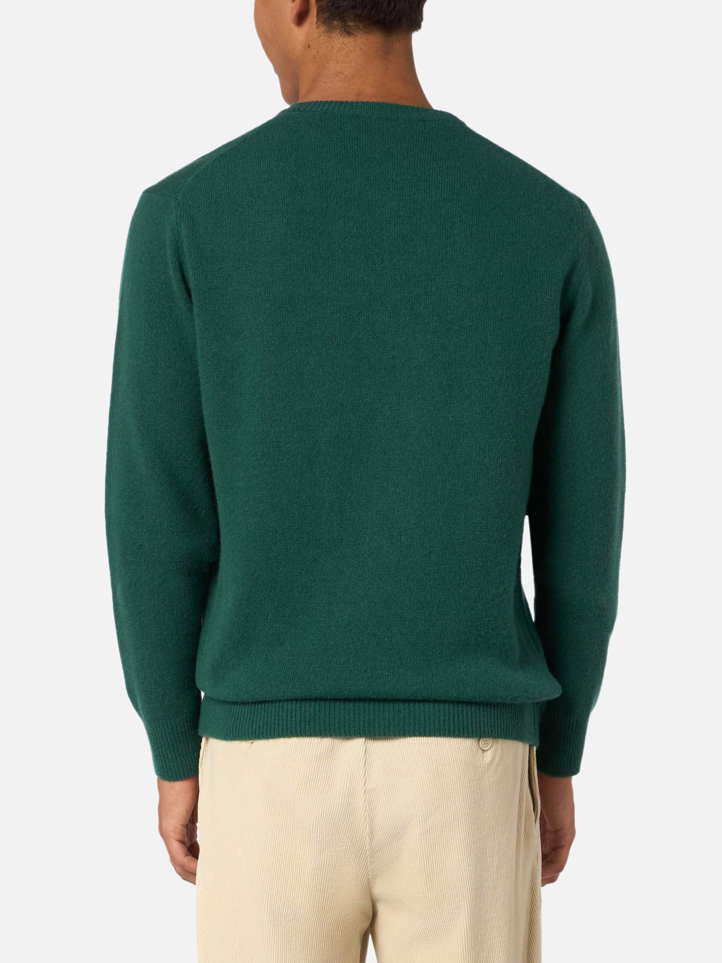 Maglione verde Heron con ricamo Non sarà un'avventura