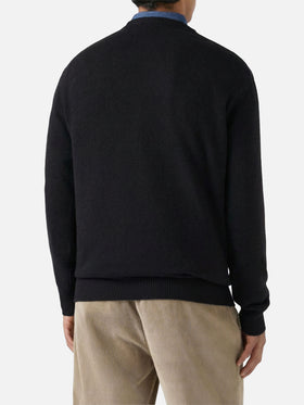 Girocollo Heron nero con jacquard Tequila addicted