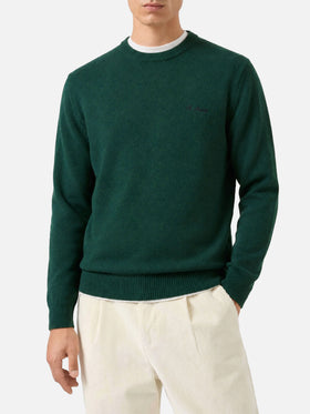 Jersey verde Regent en lana de cordero 