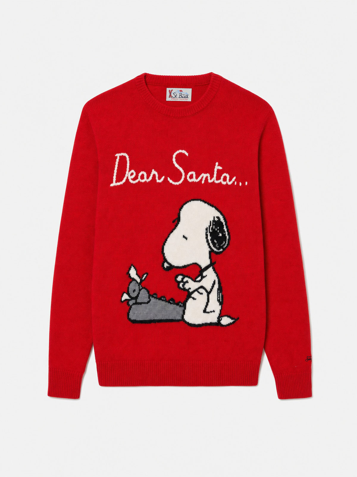 Maglione Heron rosso con ricamo Snoopy Dear Santa | Special Edition