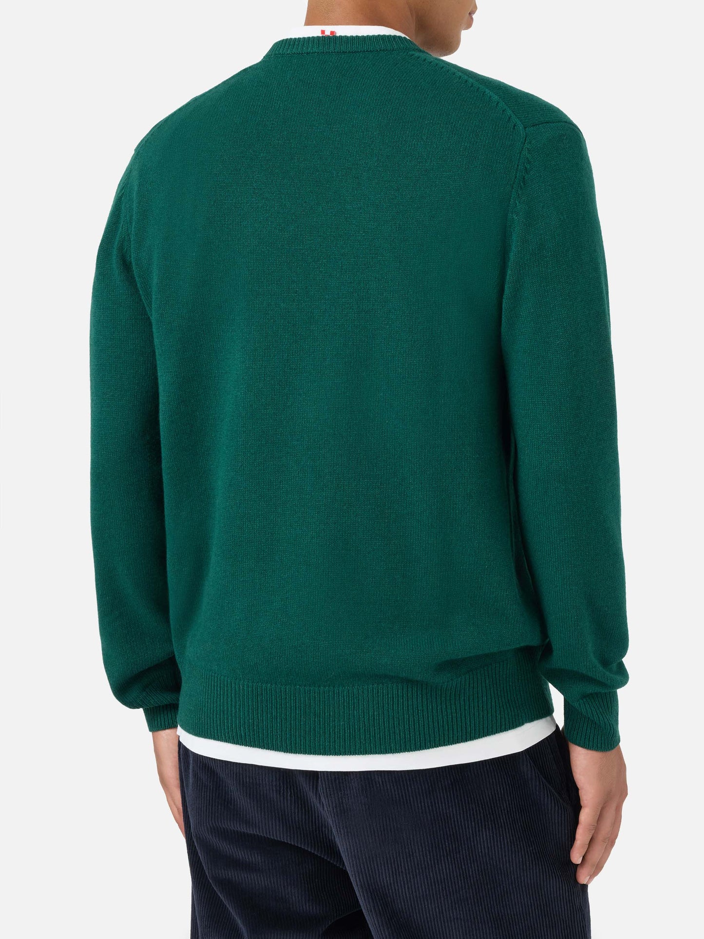 Maglione verde Heron con jacquard Snoopy | SNOOPY PEANUTS® SPECIAL EDITION