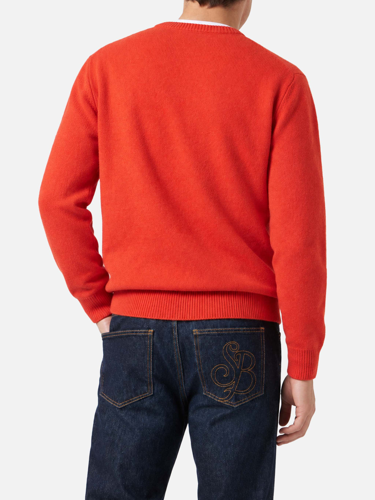 Maglia Heron arancione con ricamo logo