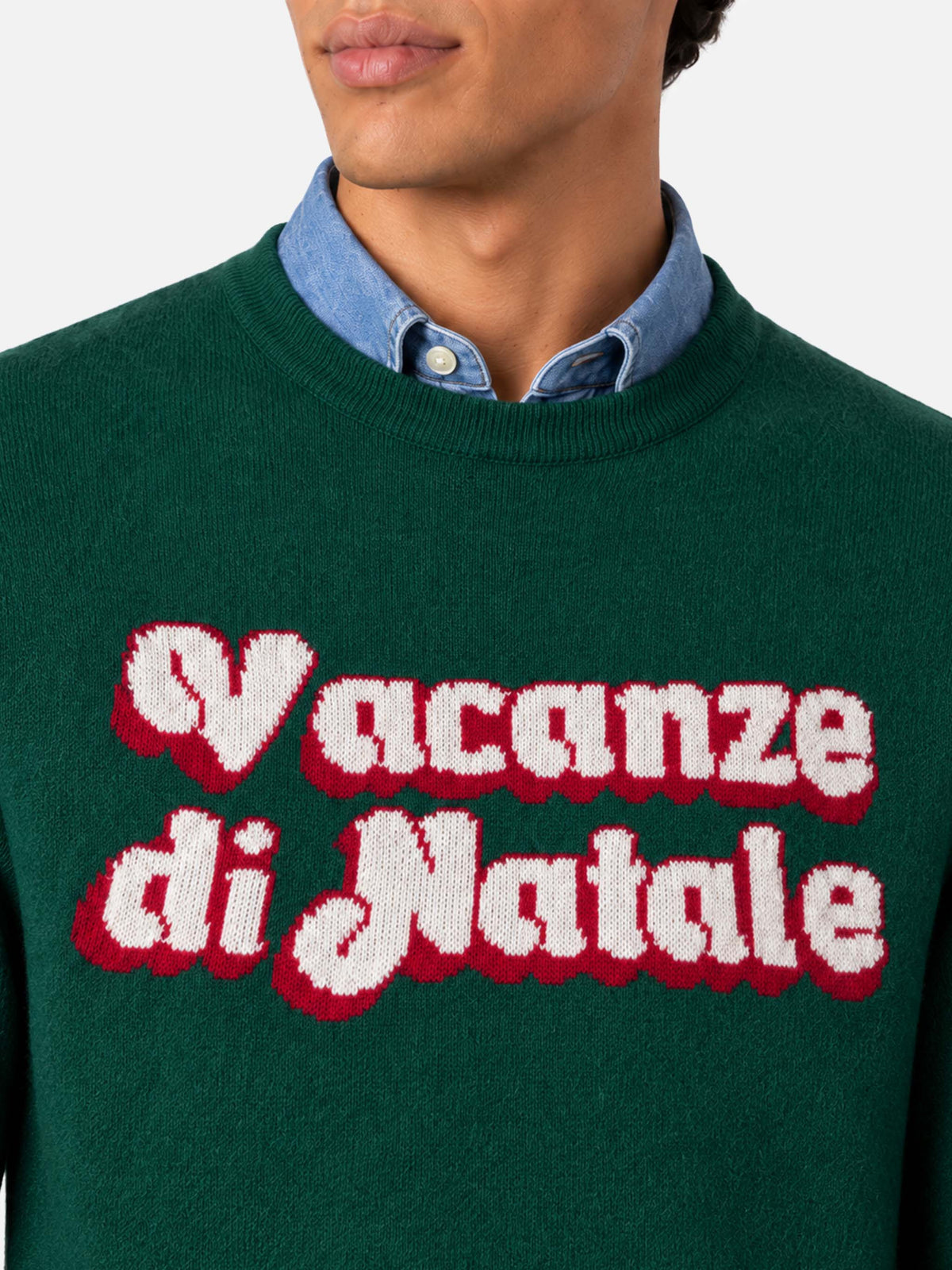 Jersey de cuello redondo Heron con jacquard Vacanze di Natale | VACANZE DI NATALE SPECIAL EDITION 