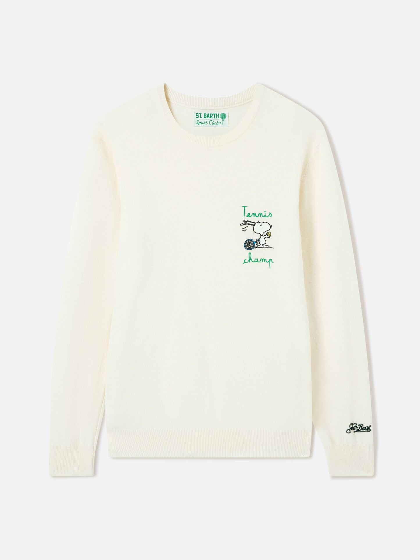 Rundhalspullover Heron mit Snoopy-Tennis-Champion-Stickerei | SNOOPY PEANUTS SPECIAL EDITION 