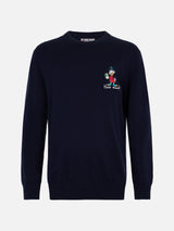 Man blue sweater Heron with Scrooge how much? embroidery | DISNEY SPECIAL EDITION